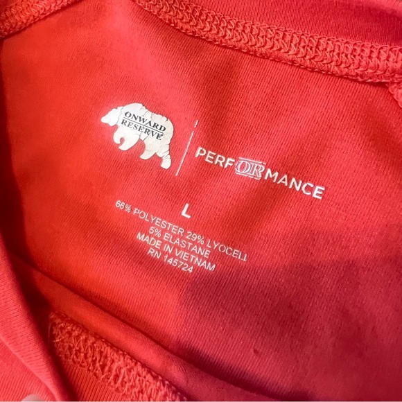 ONWARD RESERVE Men’s Sun Shirt Coolcore Performance Long Sleeve Coral Large - Picture 3 of 5